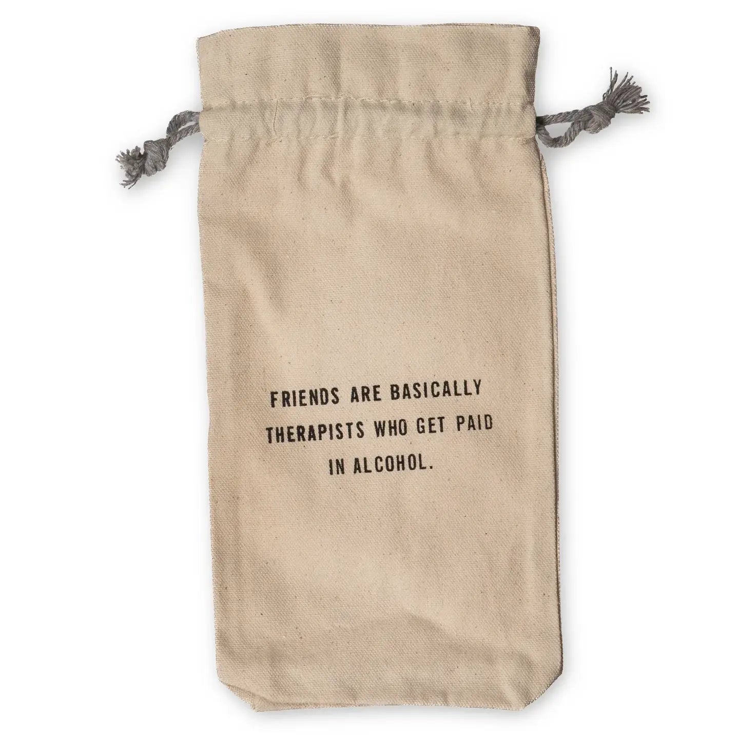 Friends Are Therapists Wine Bag