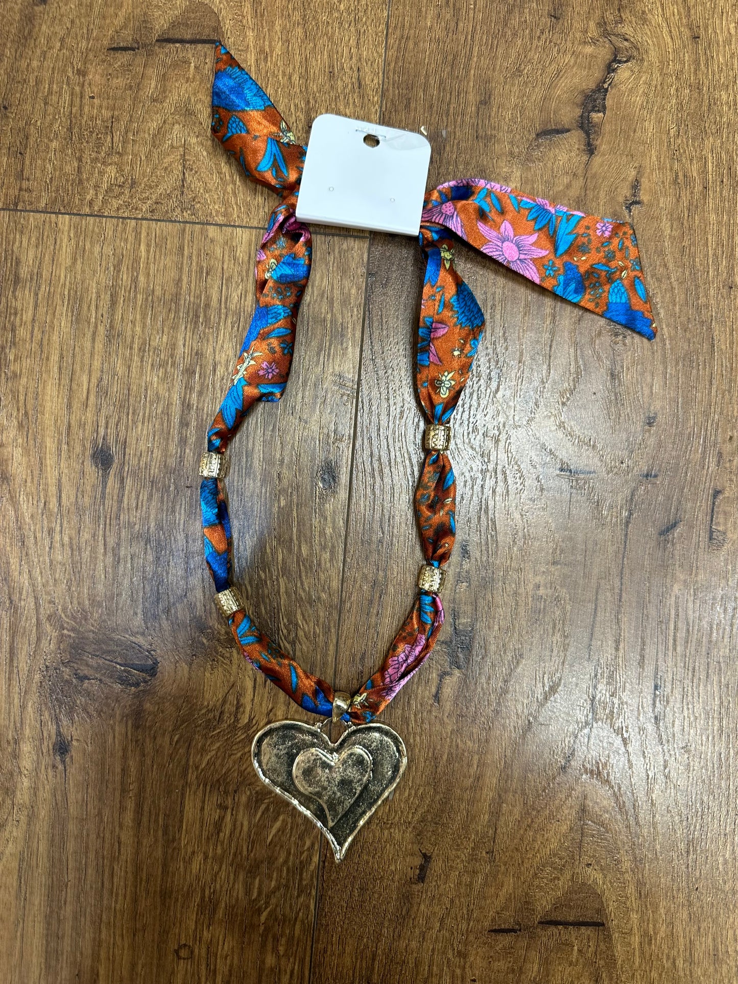 Scarf and Charm Necklace