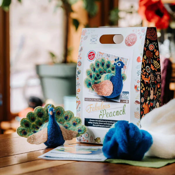 Fabulous Peacock Needle Felting Craft Kit