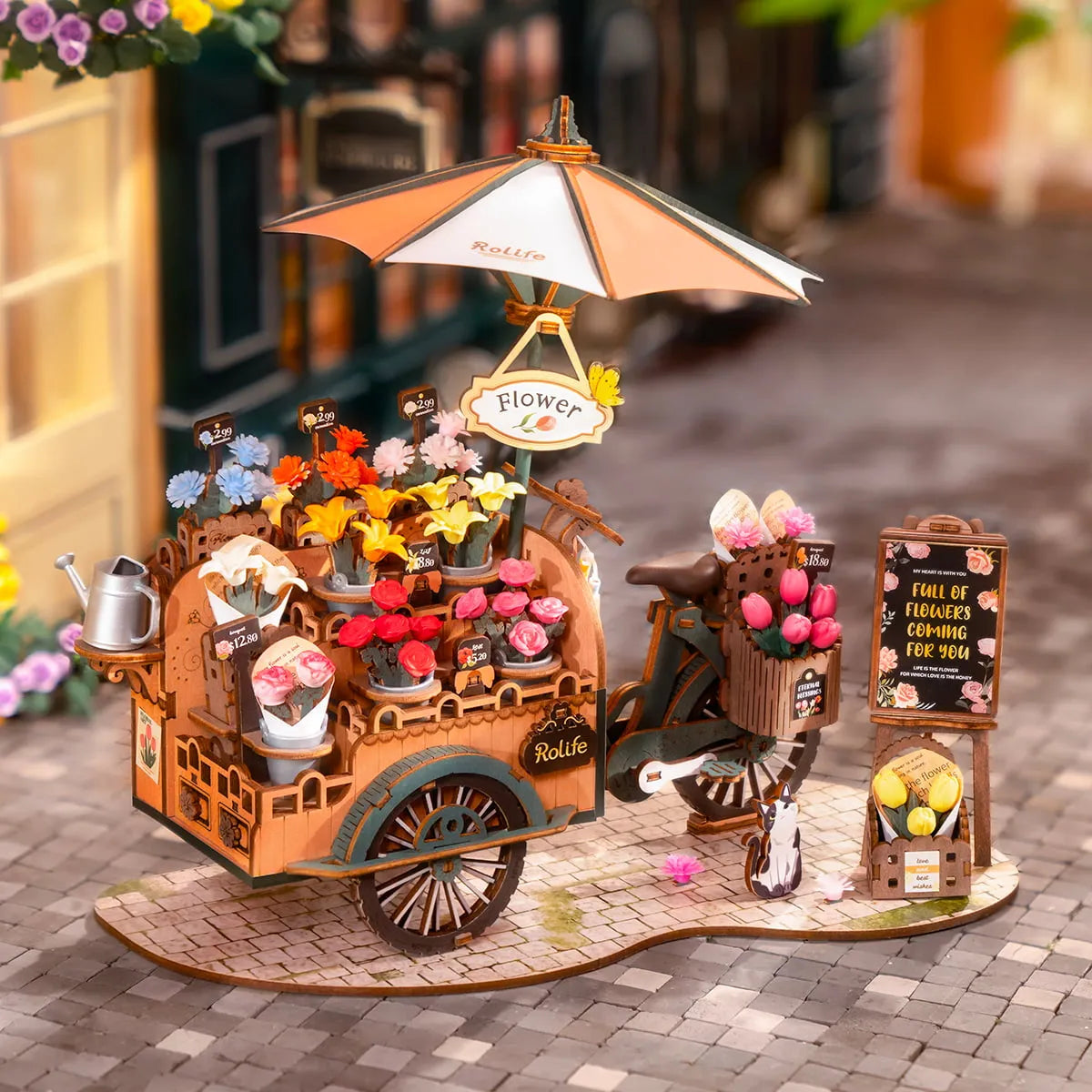 DIY Wooden Puzzle - Blossom Cart