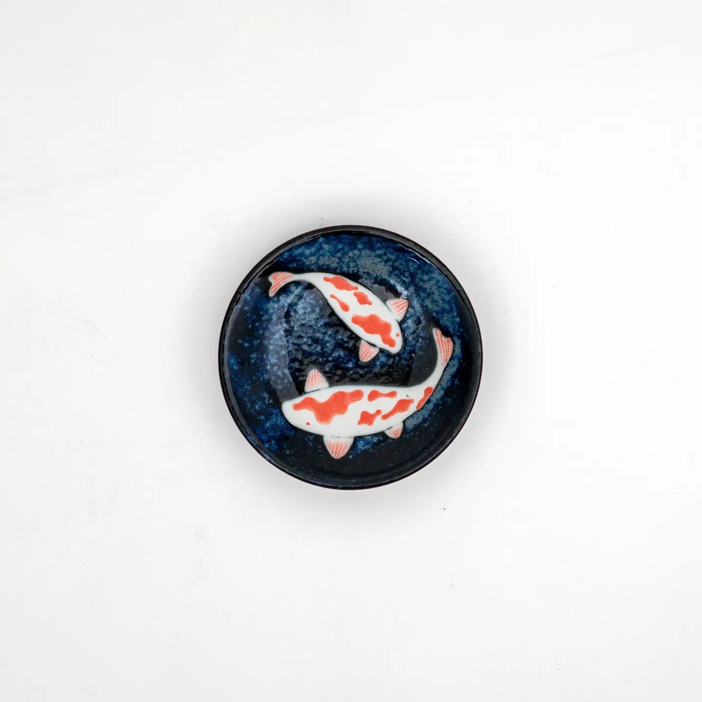 Japanese Mino Ware Koi Fish Small Plate