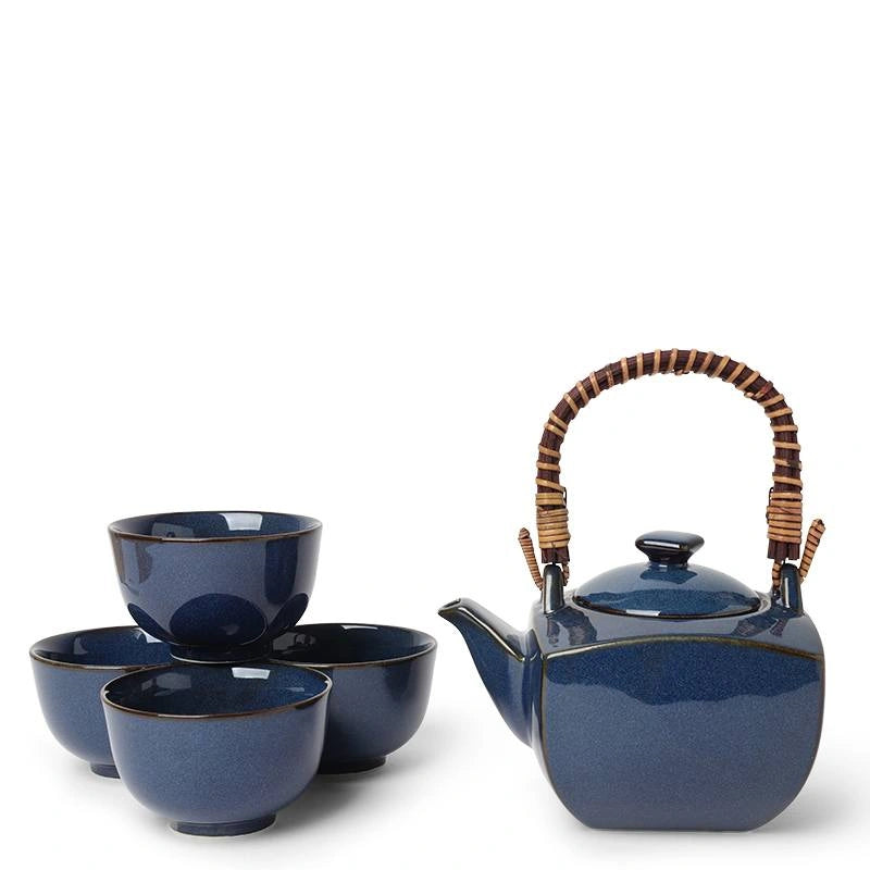 Tea Set Namako Blue Square