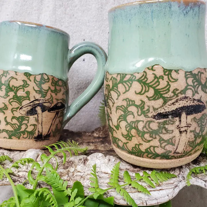 Mug - Mushrooms & Vines (Handmade)