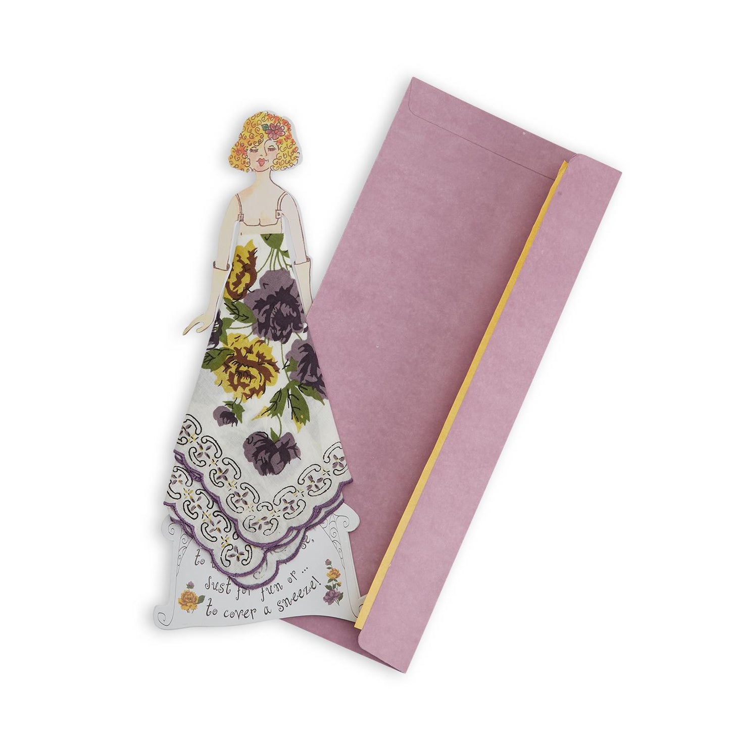 HANDKERCHIEF GREETINGS GREETING CARD W/ENVELOPE