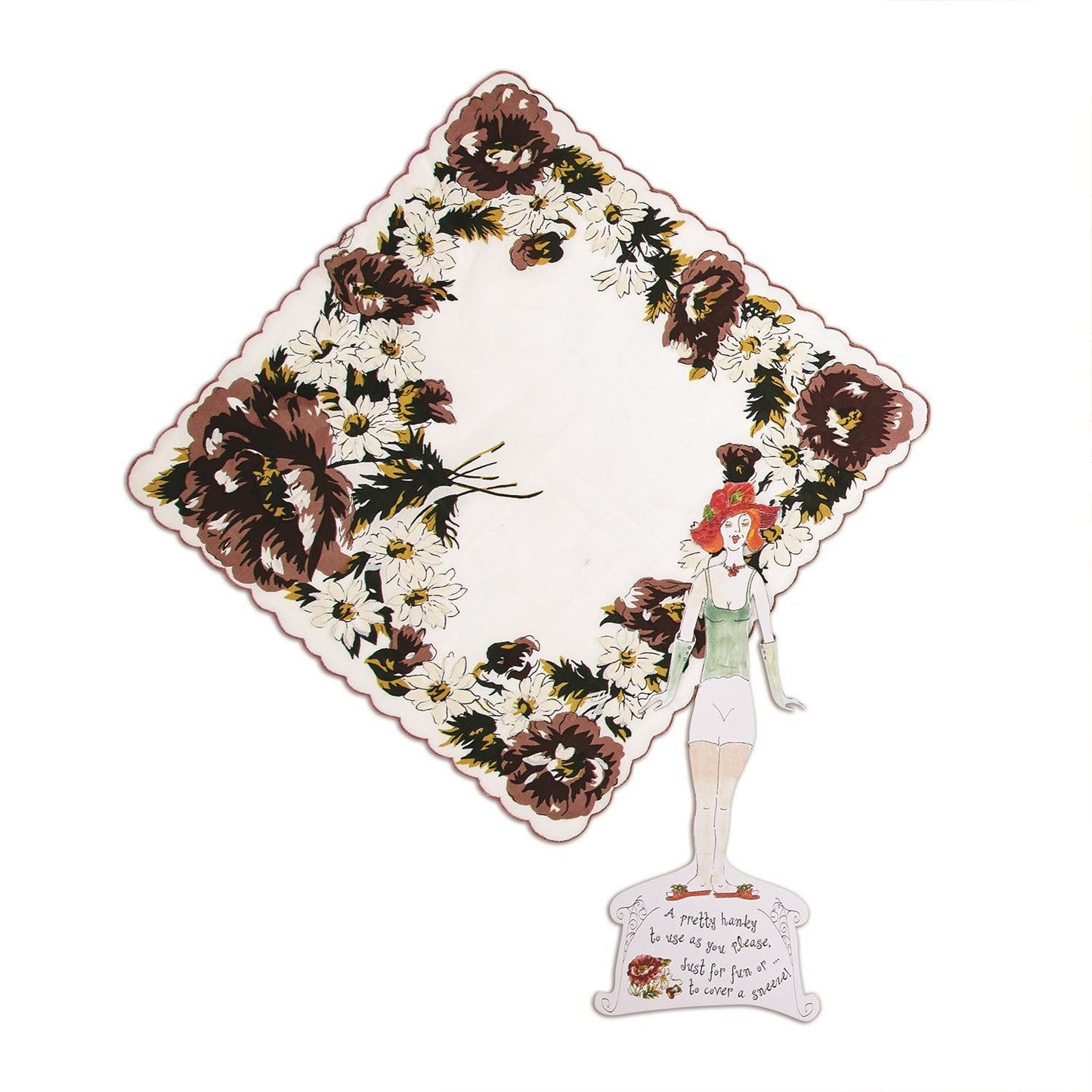 HANDKERCHIEF GREETINGS GREETING CARD W/ENVELOPE