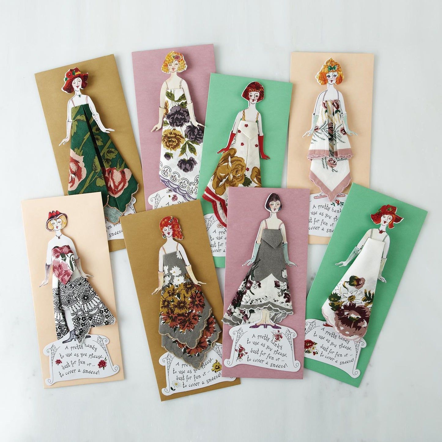 HANDKERCHIEF GREETINGS GREETING CARD W/ENVELOPE