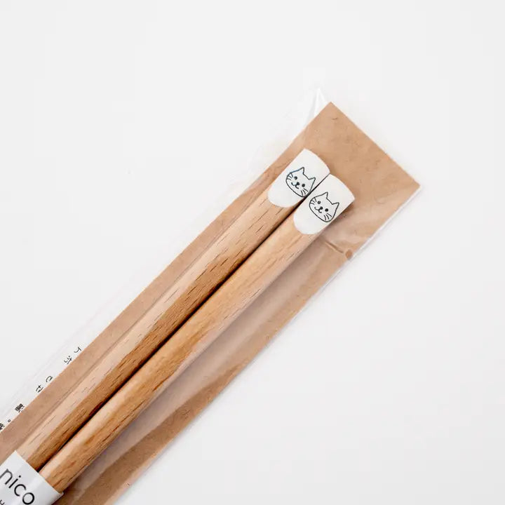 Wooden Chopsticks with Cute Animal Designs