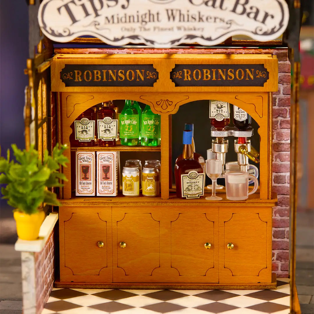 DIY Tipsy Cat Bar Miniature House