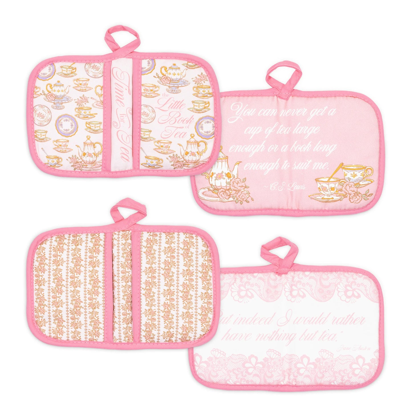Mini Book Potholder Set, Tea