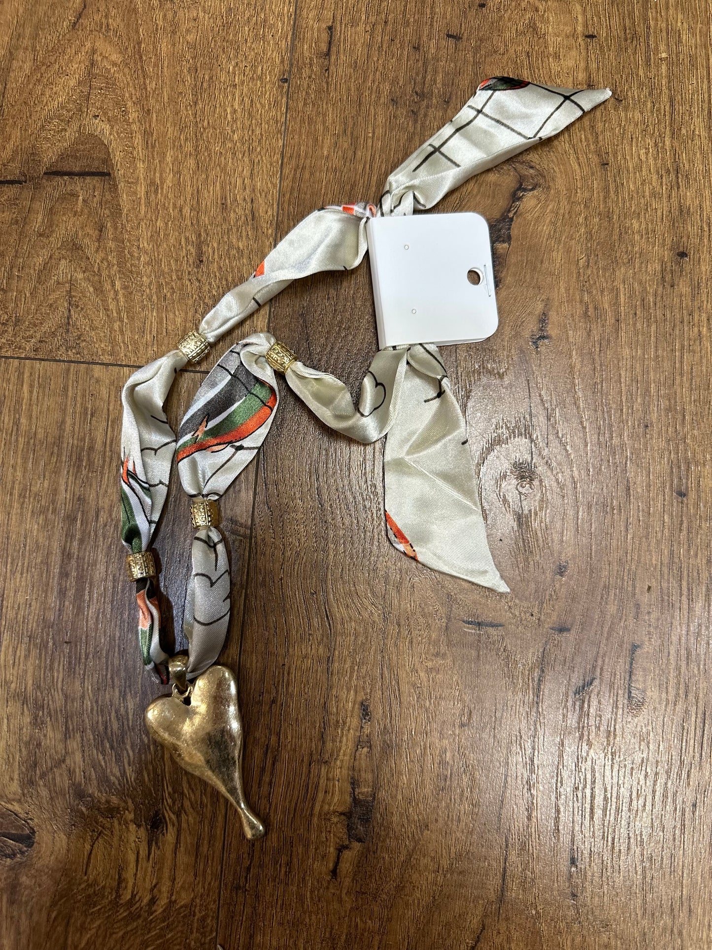 Scarf and Charm Necklace