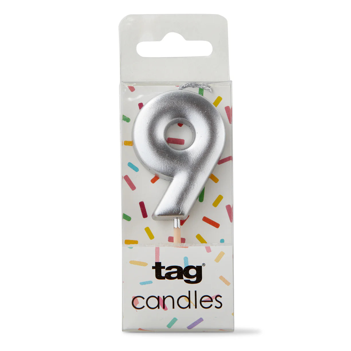 Metallic Digit Candle