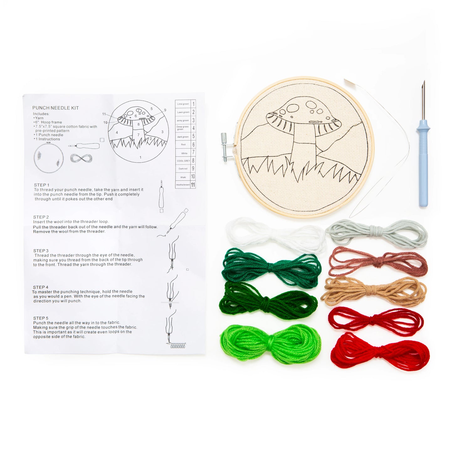 Needle Punch Kit -Mushroom