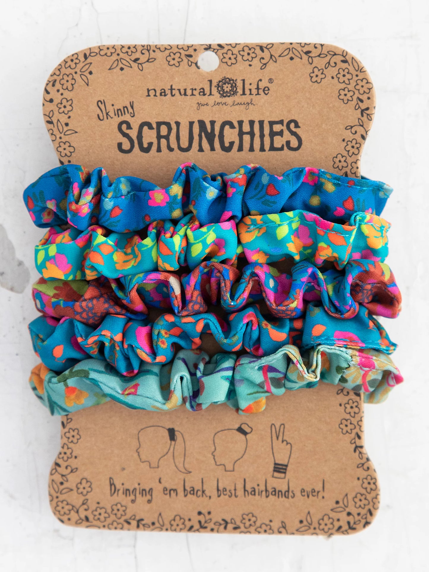 Print And Velvet Scrunchies