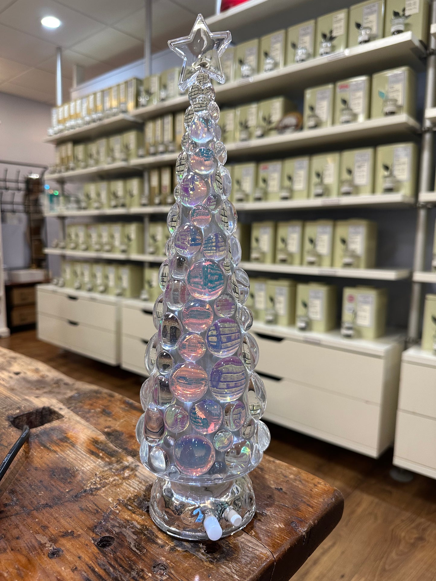 15"H Lighted Musical Tree