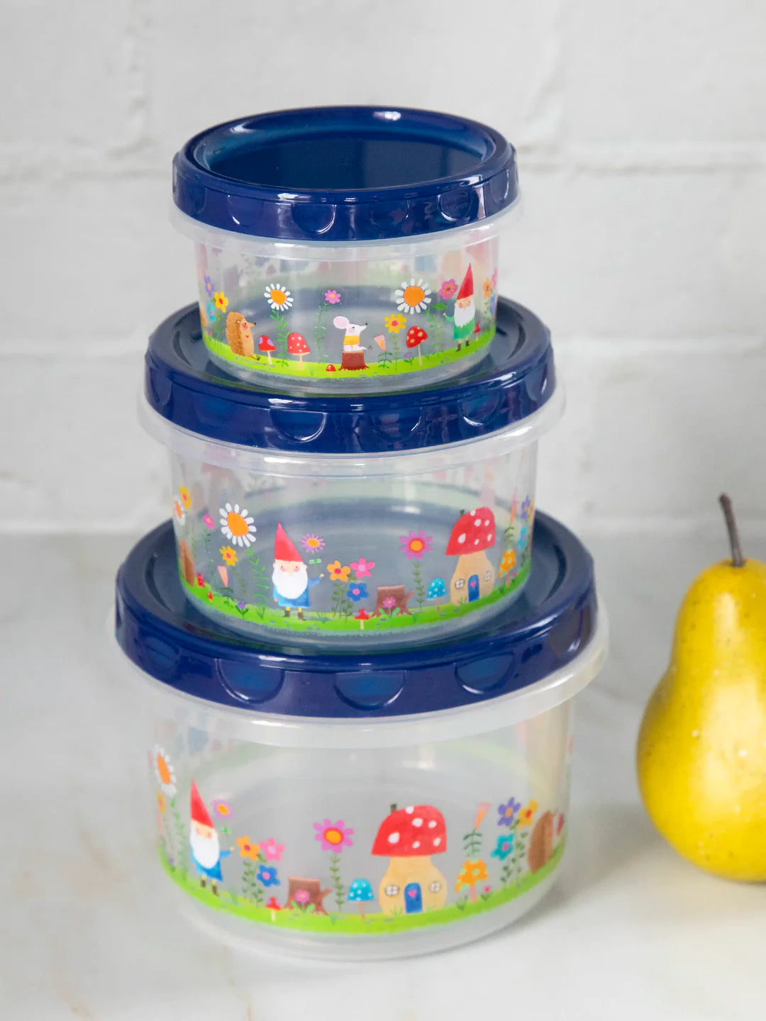 Reusable Nesting Food Containers - Set of 3