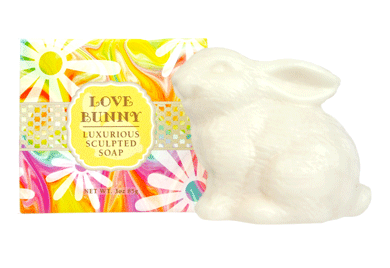DECORATIVE SCULPTED BUNNY SOAPS. 1.2oz