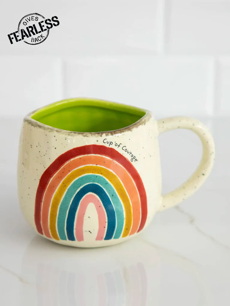 Artisan Rainbow Coffee Mug - Cup of Courage Artisan Rainbow Coffee Mug - Cup of Courage