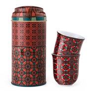 Tin Box with 2 tea cups