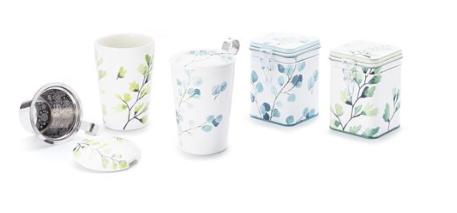 Herb Tea Cup "Trees" with Strainer