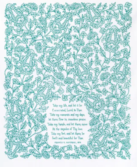 Take My Life and Let It Be Hymn Tea Towel