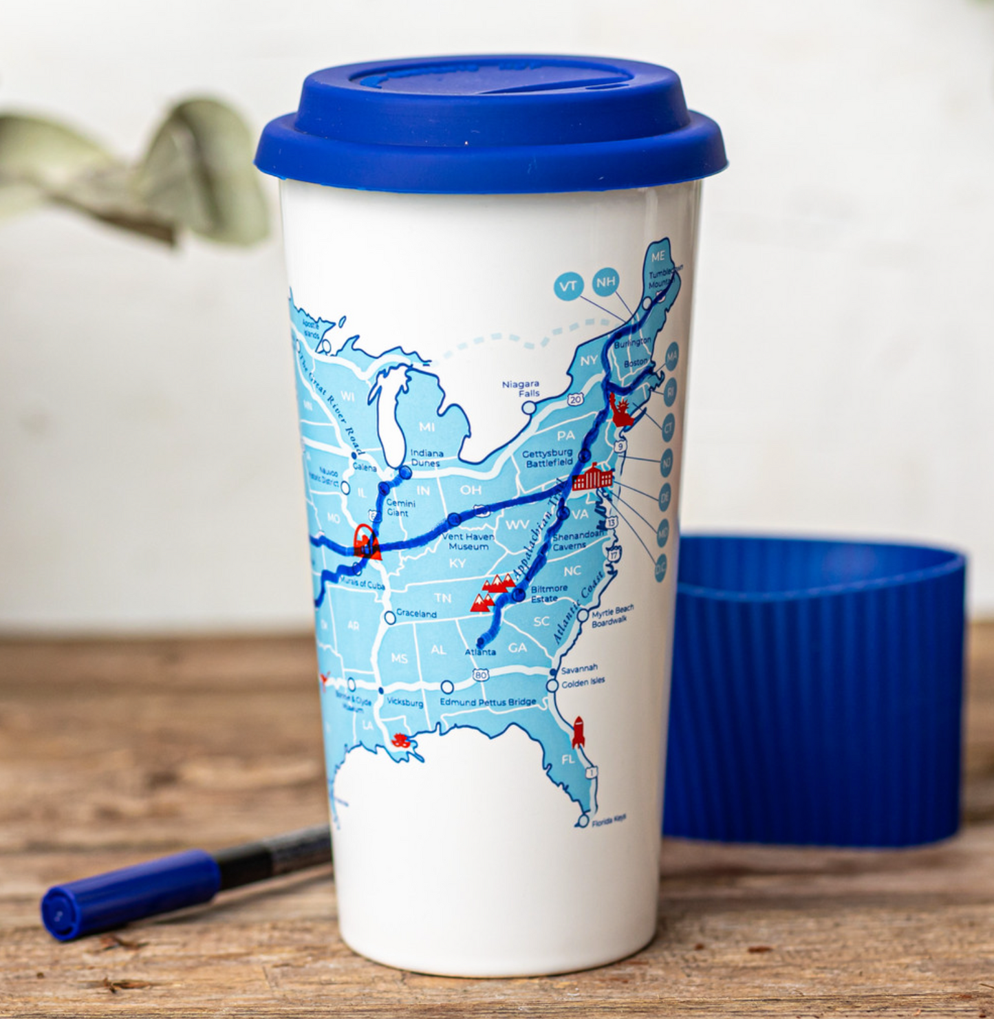 USA Road Trip Color In Mug