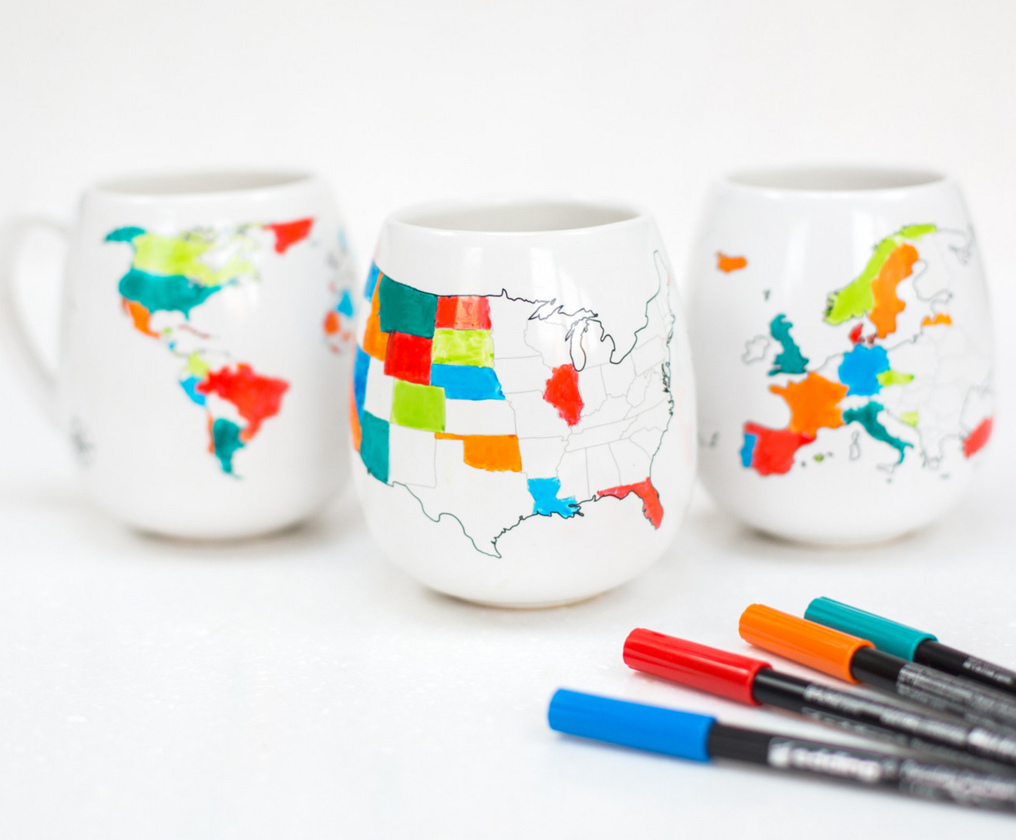 Mug Pen Set -Ceramic Pens - Set of 4