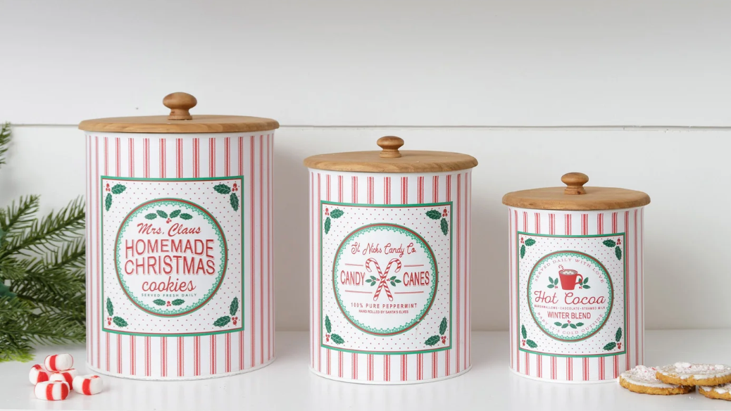 Christmas Baking Canister Set