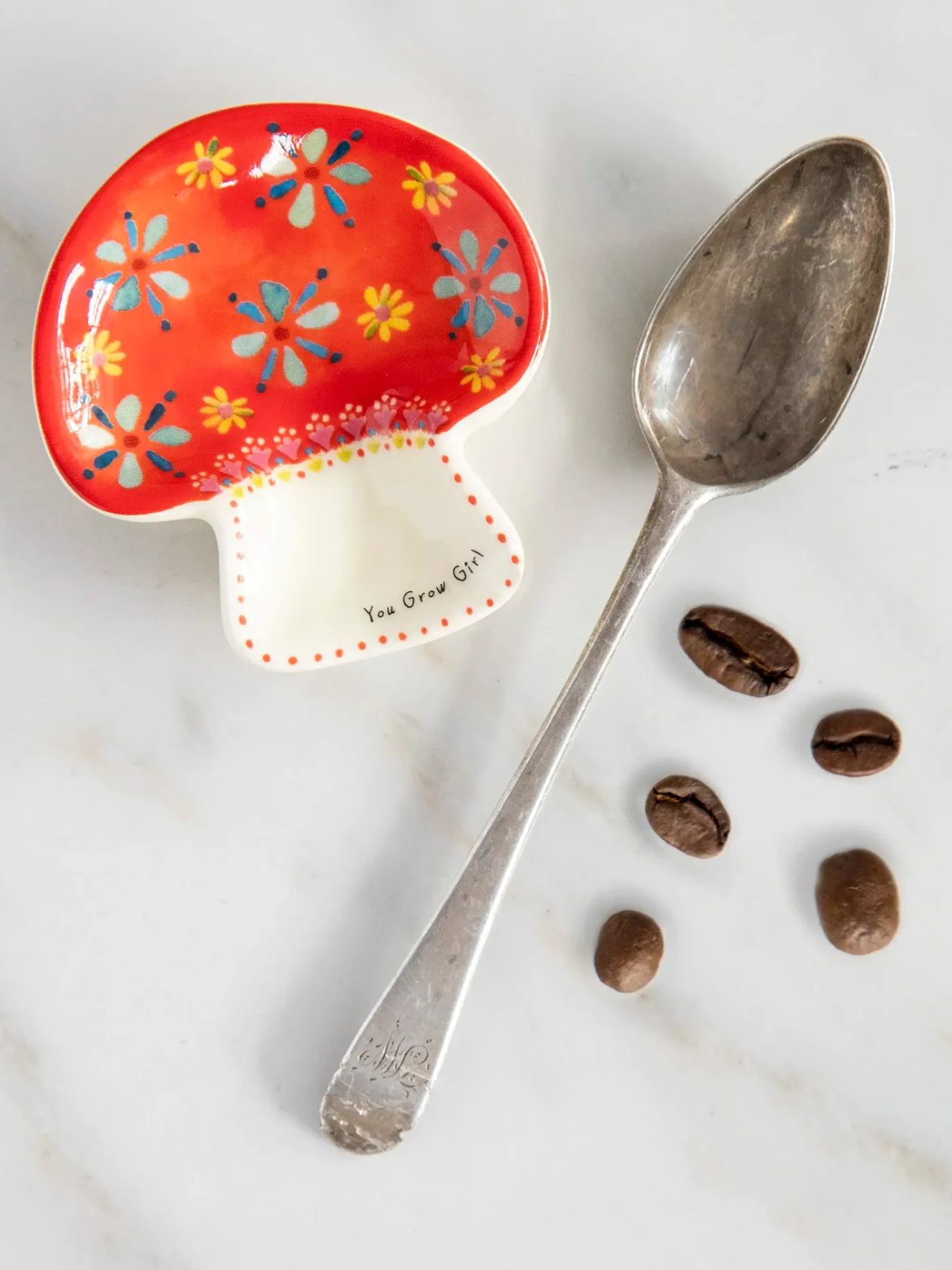 Ceramic Spoon Rest - Mushroom