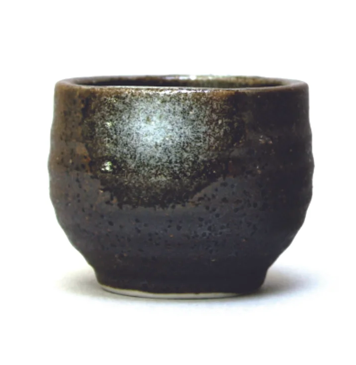 Tenmoku Sake Set, 1 Bottle & 2 Cups