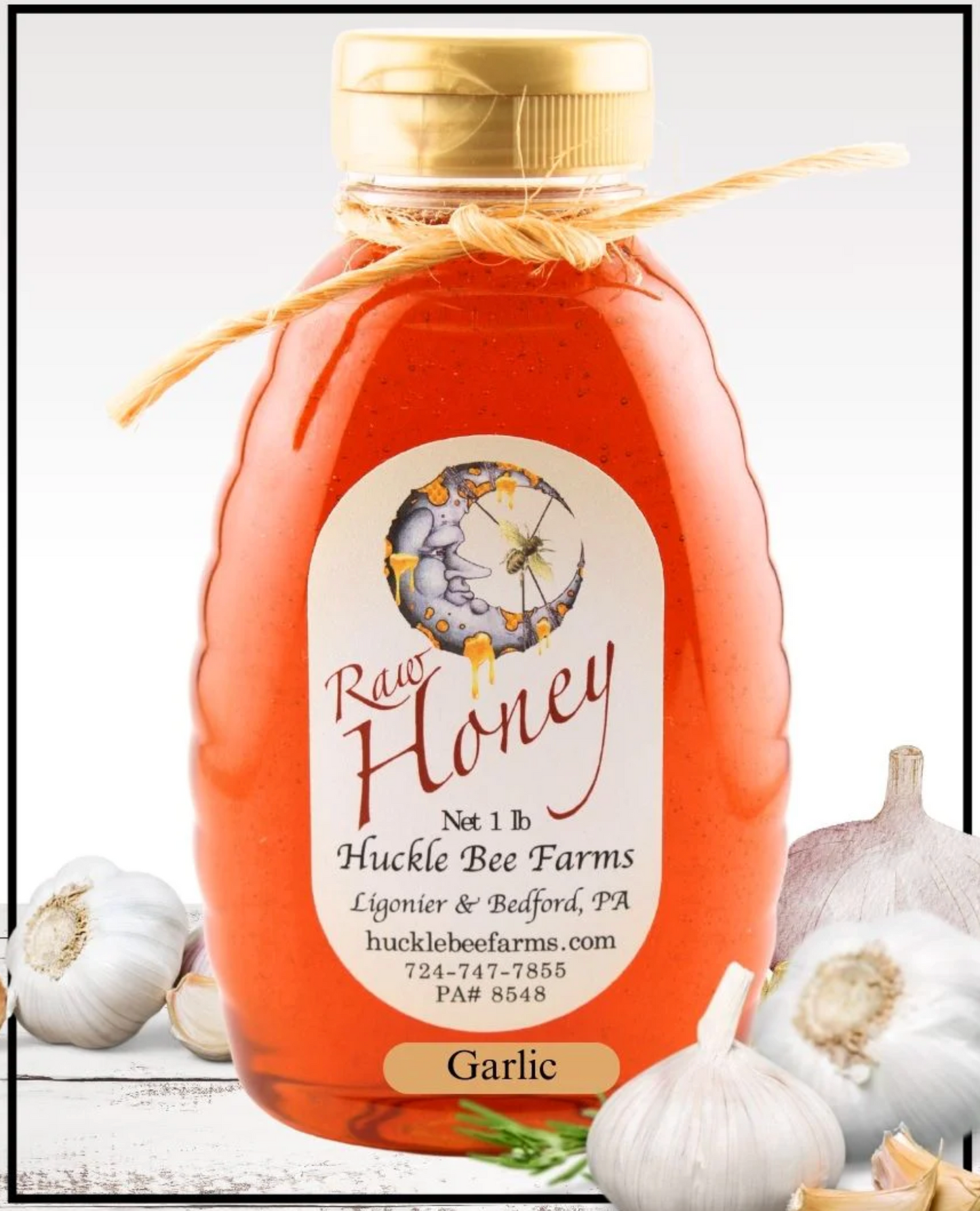 Infused Honey 1/2 Lb Size Bottle Huckle Bee Farms