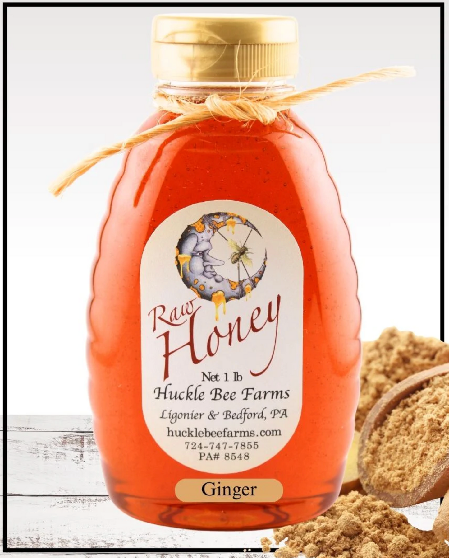 Infused Honey 1/2 Lb Size Bottle Huckle Bee Farms