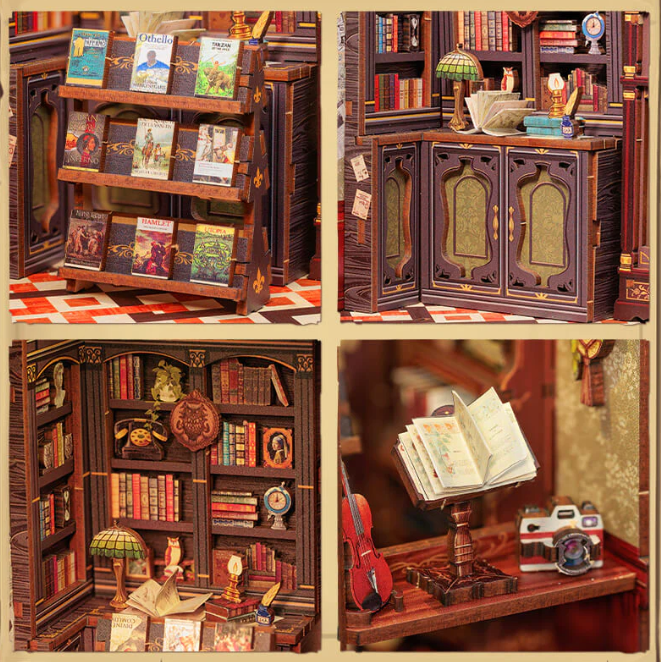 DIY Book Nook Kit: Owl Bookstore