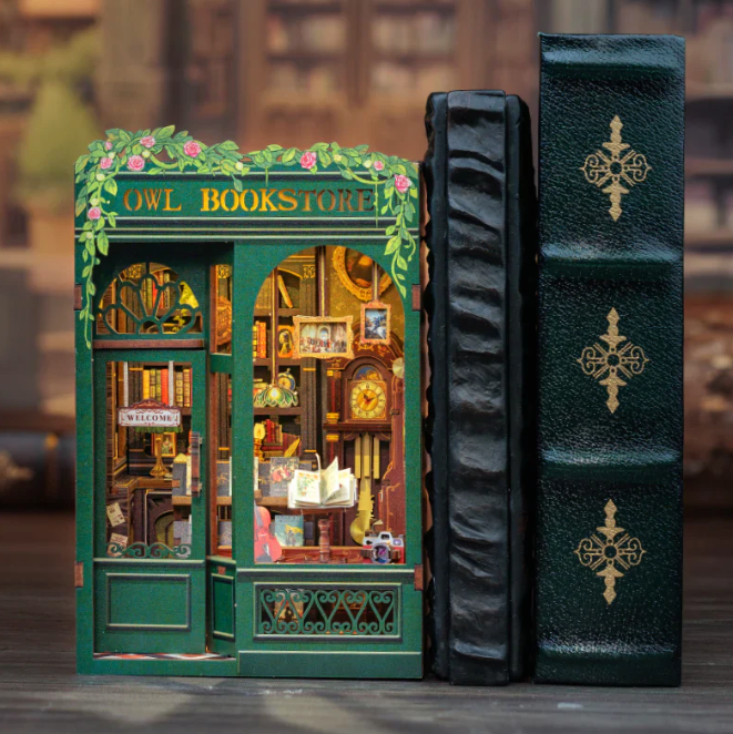 DIY Book Nook Kit: Owl Bookstore