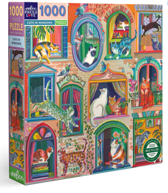 Puzzle - Cats in Windows 1000 Piece Puzzle