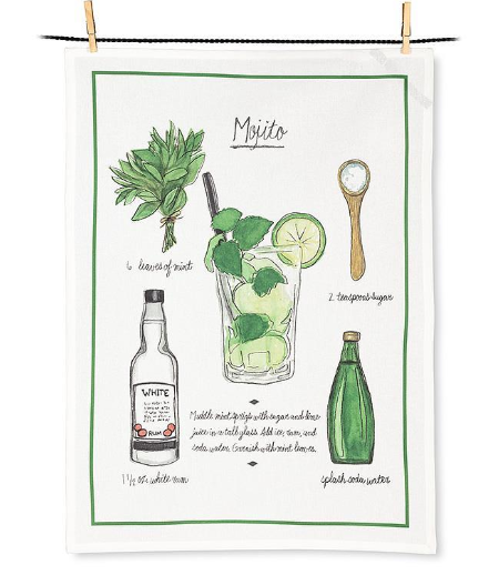 Mojito Recipe Kitchen Towel