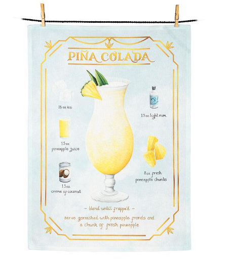 Pina Colada Recipe Kitchen Towel