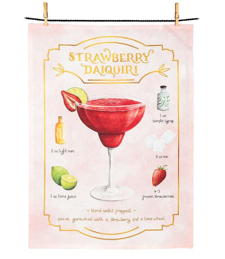 Strawberry Daiquiri Recipe Kitchen Towel