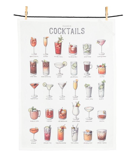 Cocktails Kitchen Towel