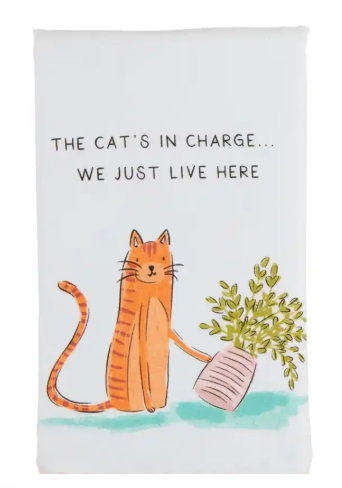 Cat In Charge Ric Rac Towel