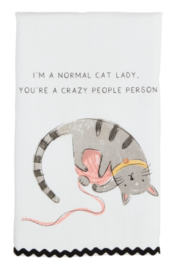 Cat Lady Ric Rac Towel