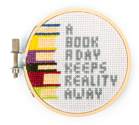 Mini Cross Stitch Embroidery Kit - A Book a Day