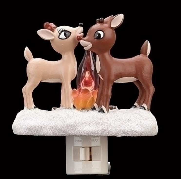 5"H Rudolph Clarice Flickering Night Light