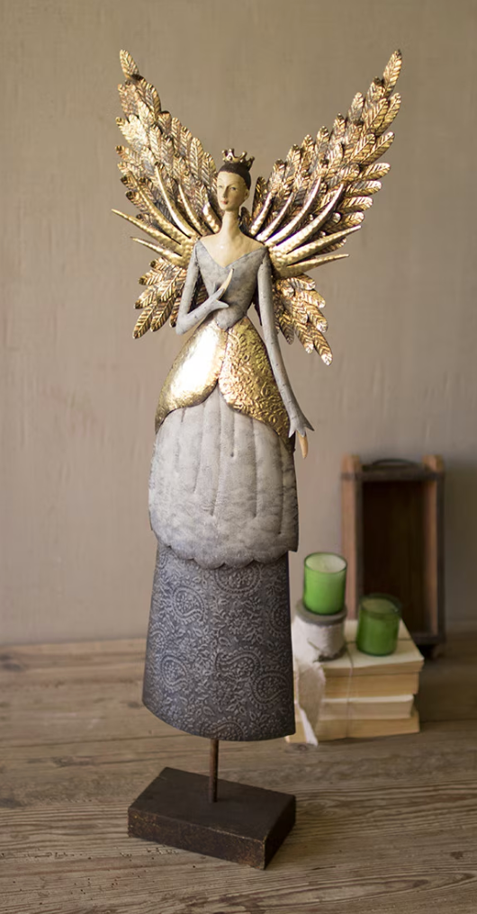 Painted Metal Angel