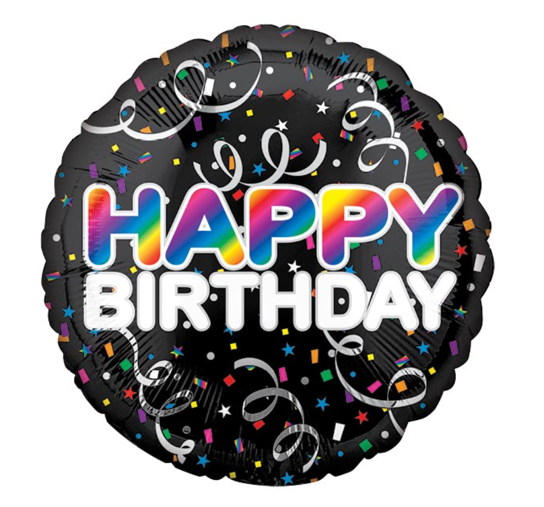 18" PKG HAPPY BIRTHDAY BALLOON
