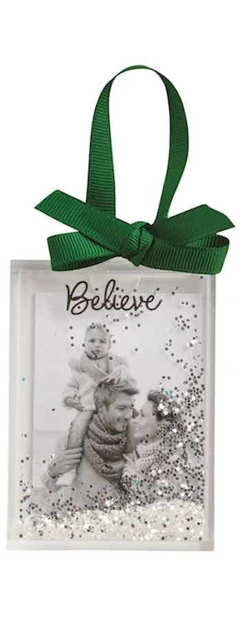Christmas Glitter Photo Ornament