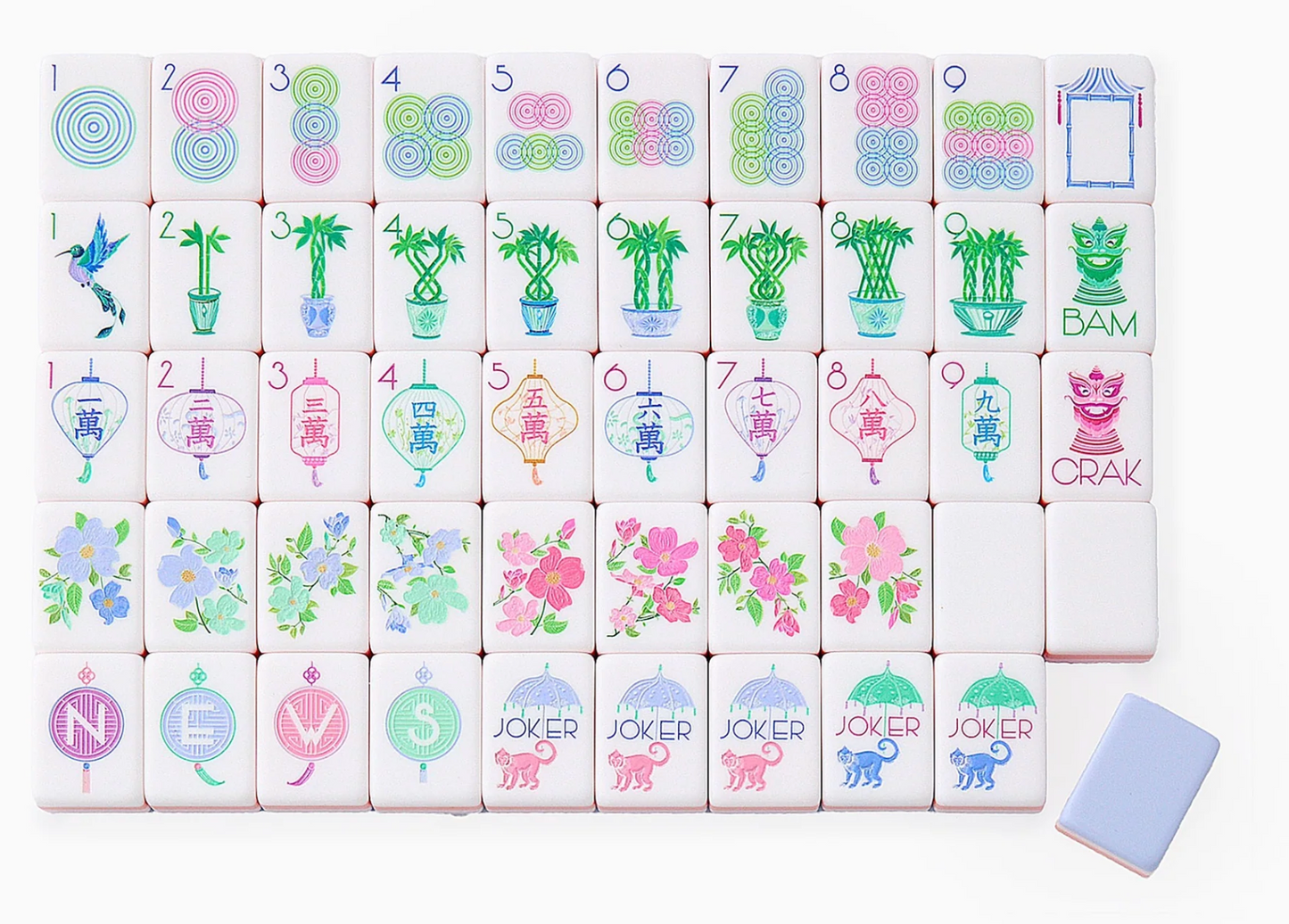 Mahjong Capri Set with Luminaire Tiles