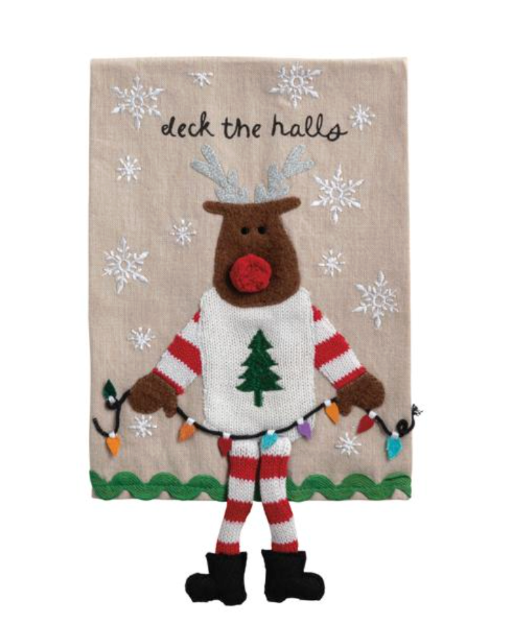 Reindeer Dangle Leg Towel