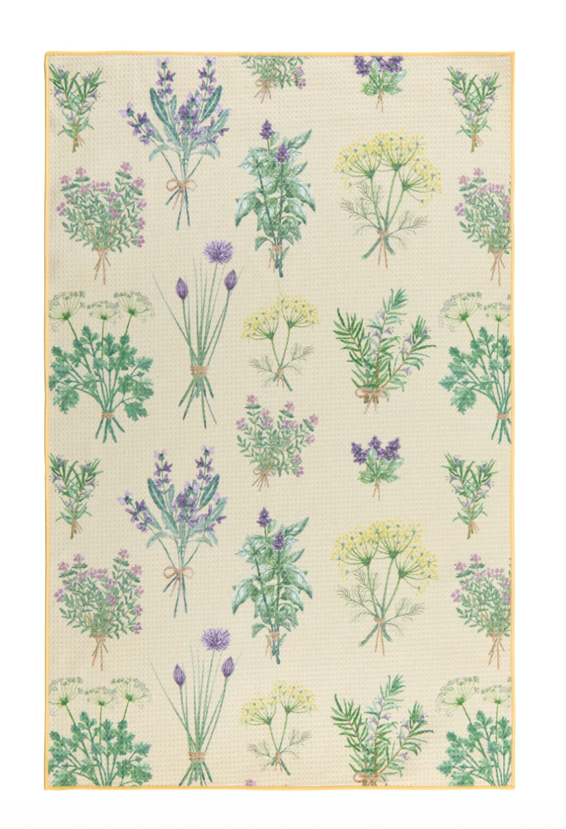 Fresh Herbs Recycled Microfibre Dishtowel