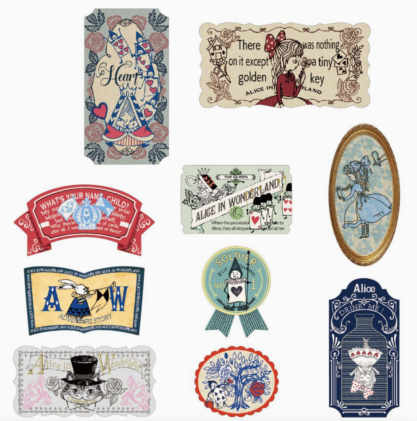 Flake Stickers Tin Alice
