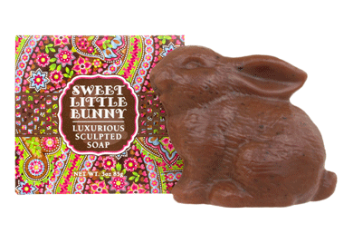 DECORATIVE SCULPTED BUNNY SOAPS. 1.2oz